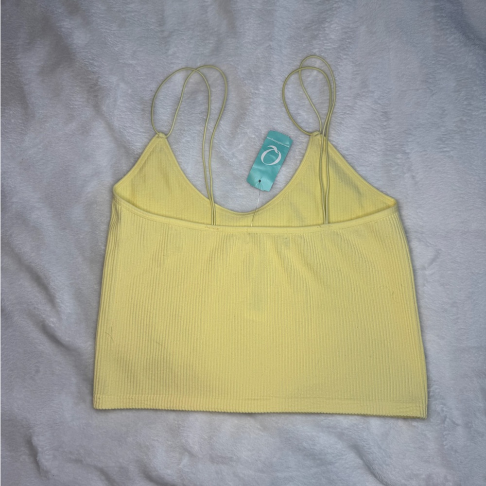 Pale Yellow Ribbed Cami - Picture 2 of 2